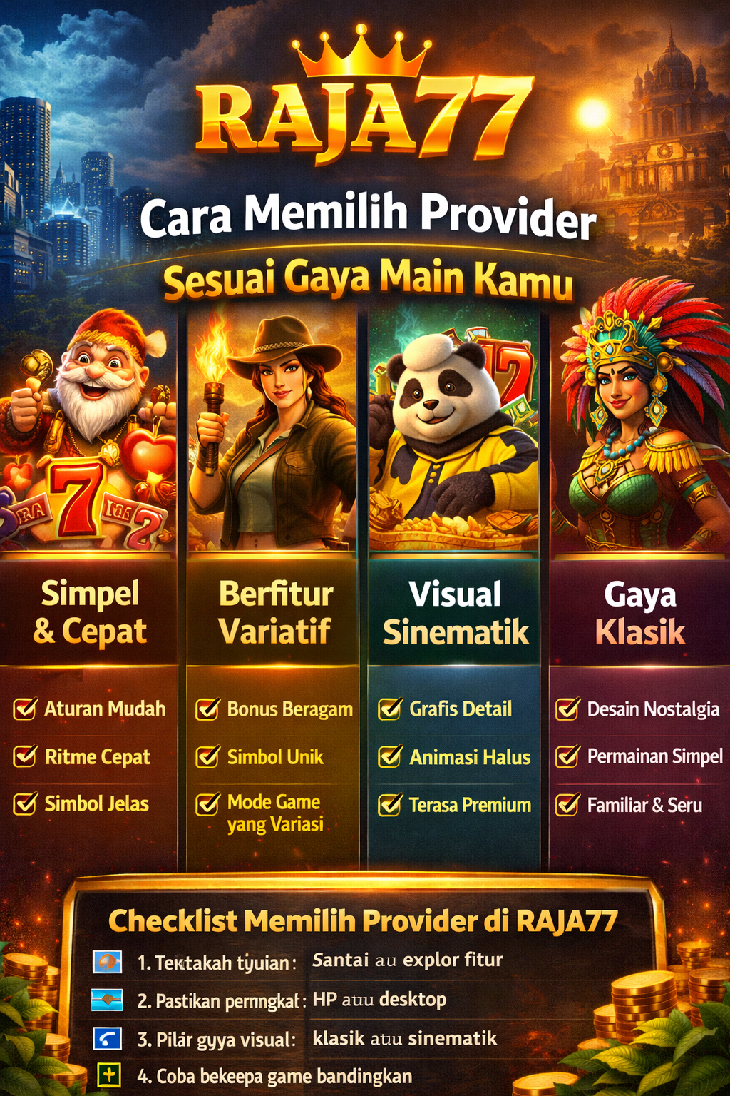 RAJA77: Cara Memilih Provider Sesuai Gaya Main Kamu